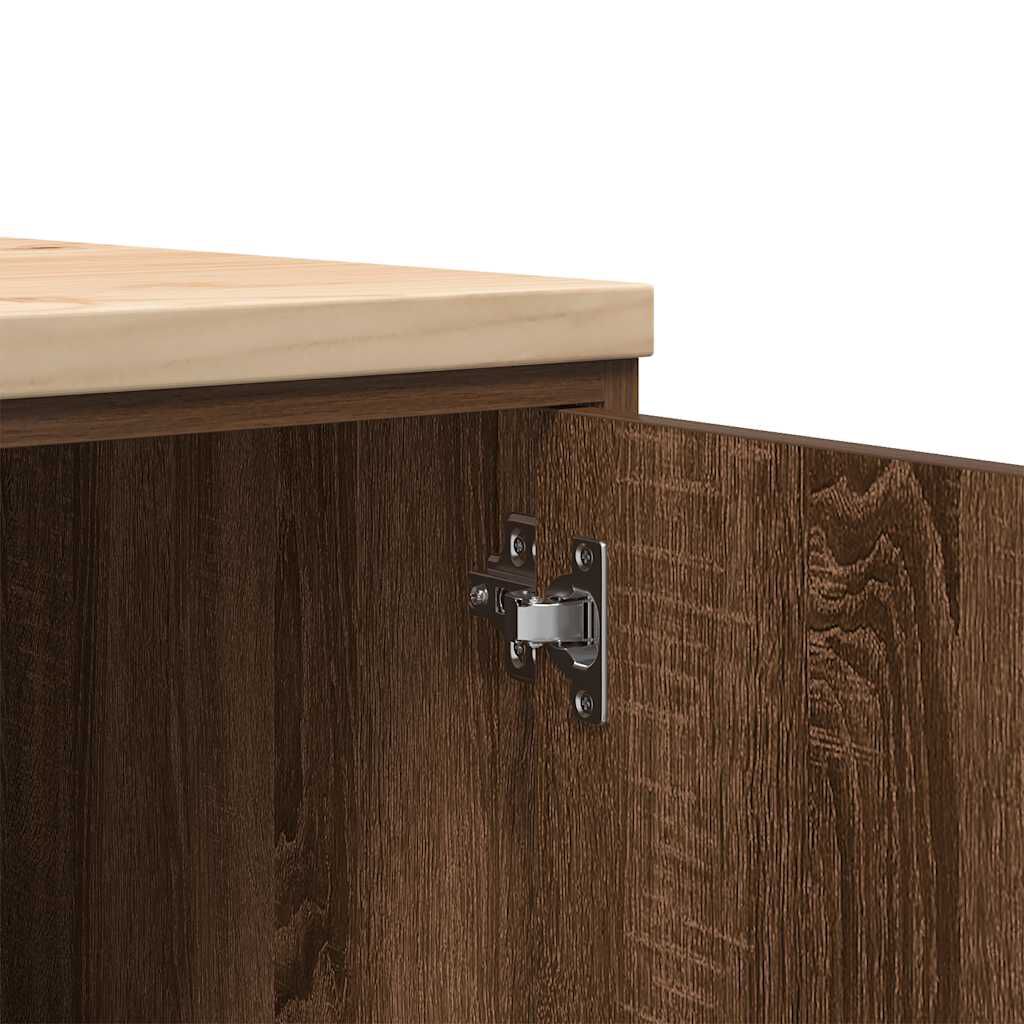 vidaXL ντουλάπι αποθήκευσης γκαράζ 40x51x85 εκ μασίφ ξύλο πεύκο