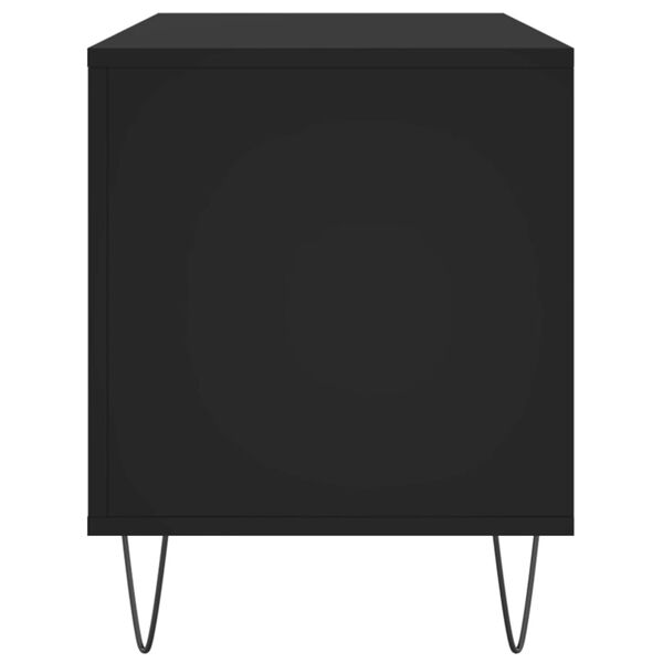 vidaXL Έπιπλο Δίσκων Μαύρο 100 x 38 x 48 εκ. από Επεξεργασμένο Ξύλο