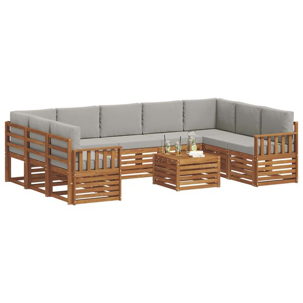 vidaXL &Sigma;&epsilon;&tau; &Kappa;&alpha;&nu;&alpha;&pi;έ 10 pcs &Phi;&upsilon;&sigma;&iota;&kappa;ό &kappa;&alpha;&iota; &Alpha;&nu;&omicron;&iota;&chi;&tau;ό &Gamma;&kappa;&rho;&iota; &Sigma;&tau;&epsilon;&rho;&epsilon;ό &Xi;ύ&lambda;&omicron; &Alpha;&kappa;&alpha;&kappa;ί&alpha;&sigmaf;