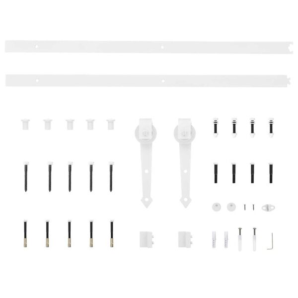 vidaXL Συρόμενη Πόρτα με Σετ Εξαρτημάτων 61x198.5 cm Στέρεο Ξύλο Πεύκο