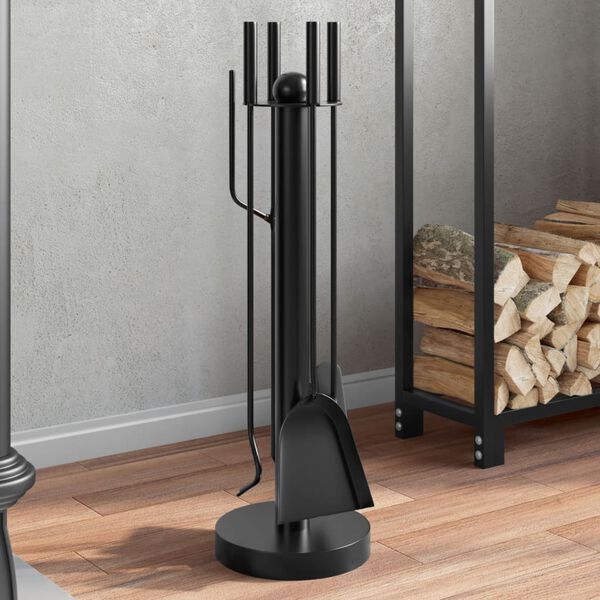 vidaXL Σετ Εργαλείων Τζακιού 5 Τεμαχίων 18x56 εκ. Ατσάλινο