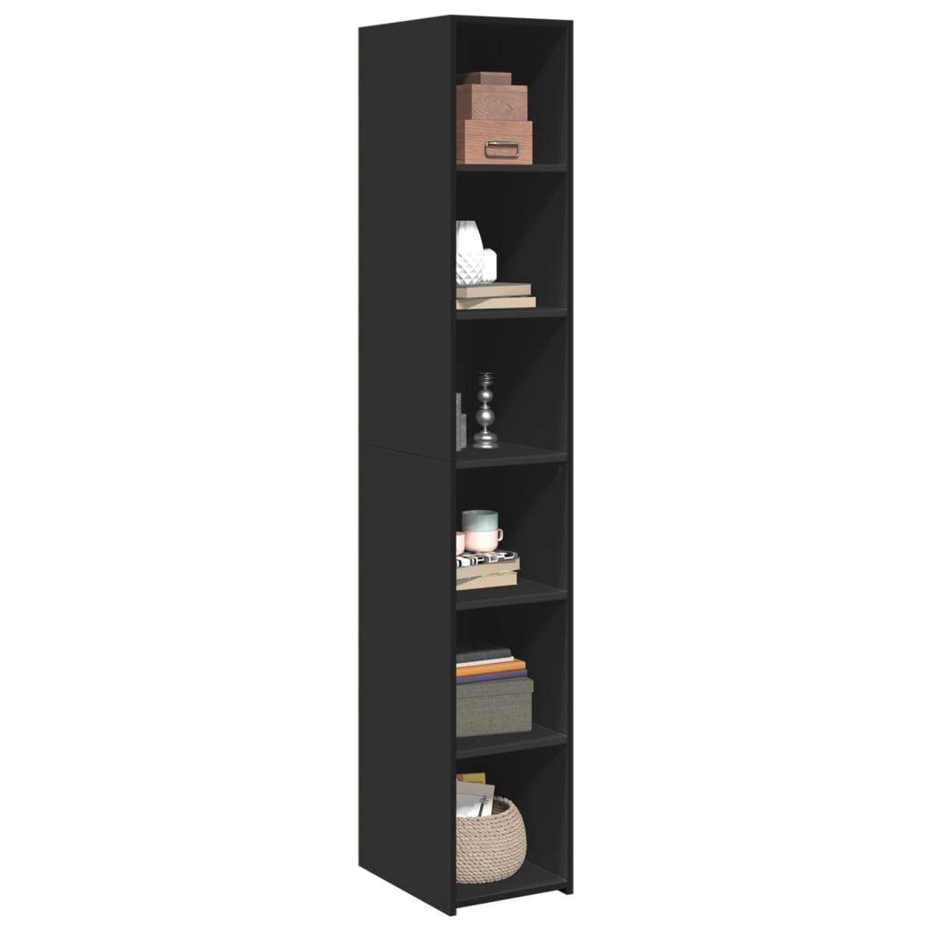 vidaXL Ντουλάπι Μαύρο 30x41x185 εκ. από Επεξεργασμένο Ξύλο
