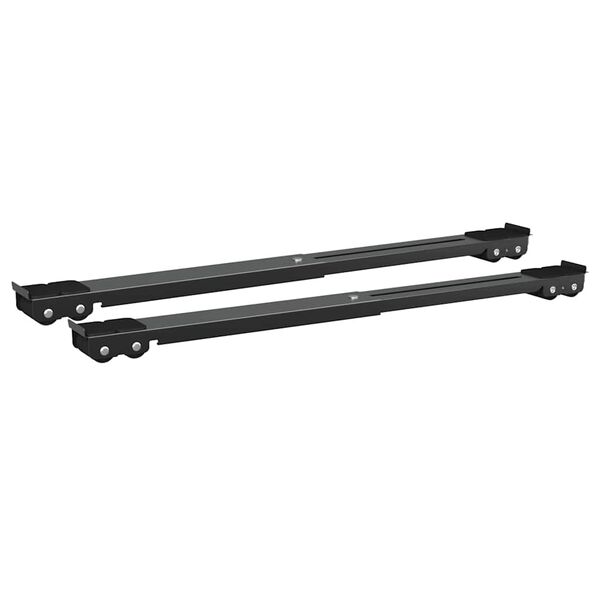 vidaXL Βάση πλυντηρίου ρούχων 2 pcs Μαύρο 72 x 5 x 4.5 εκ. Ατσάλι