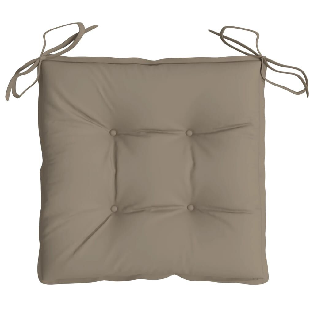 vidaXL Μαξιλάρια Καρέκλας Κήπου 4 τεμ. Taupe 50x50x7 εκ. Oxford Ύφασμα