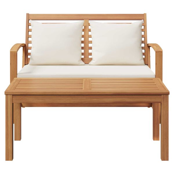 vidaXL Σετ Καναπέ Κήπου 2 pcs Καστανό Μασίφ ξύλο teak