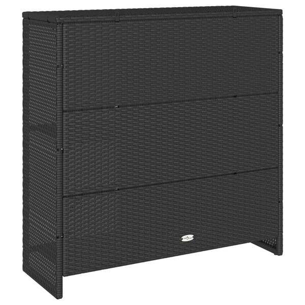 vidaXL Ντουλάπι αποθήκευσης με πόρτα Μαύρο 100 x 36 x 102 εκ Ρατάν