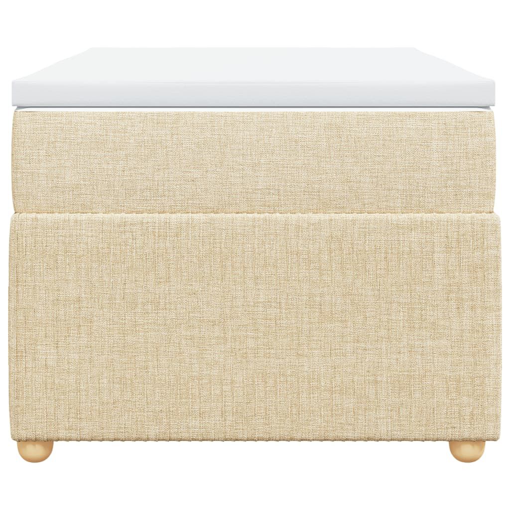 vidaXL Κρεβάτι Boxspring με Στρώμα Κρεμ 100 x 200 εκ. Υφασμάτινο