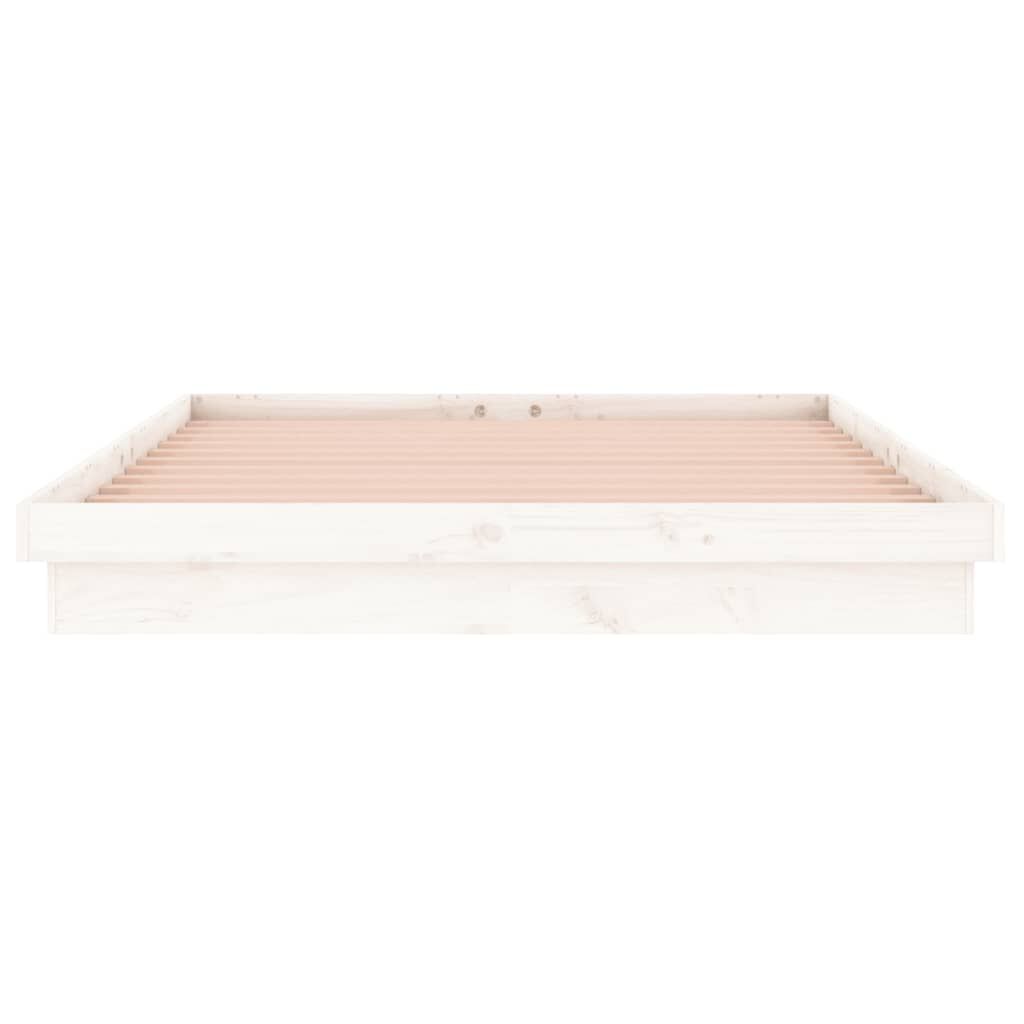 vidaXL Πλαίσιο Κρεβατιού LED Λευκό 180x200 εκ. Super King Size Ξύλο