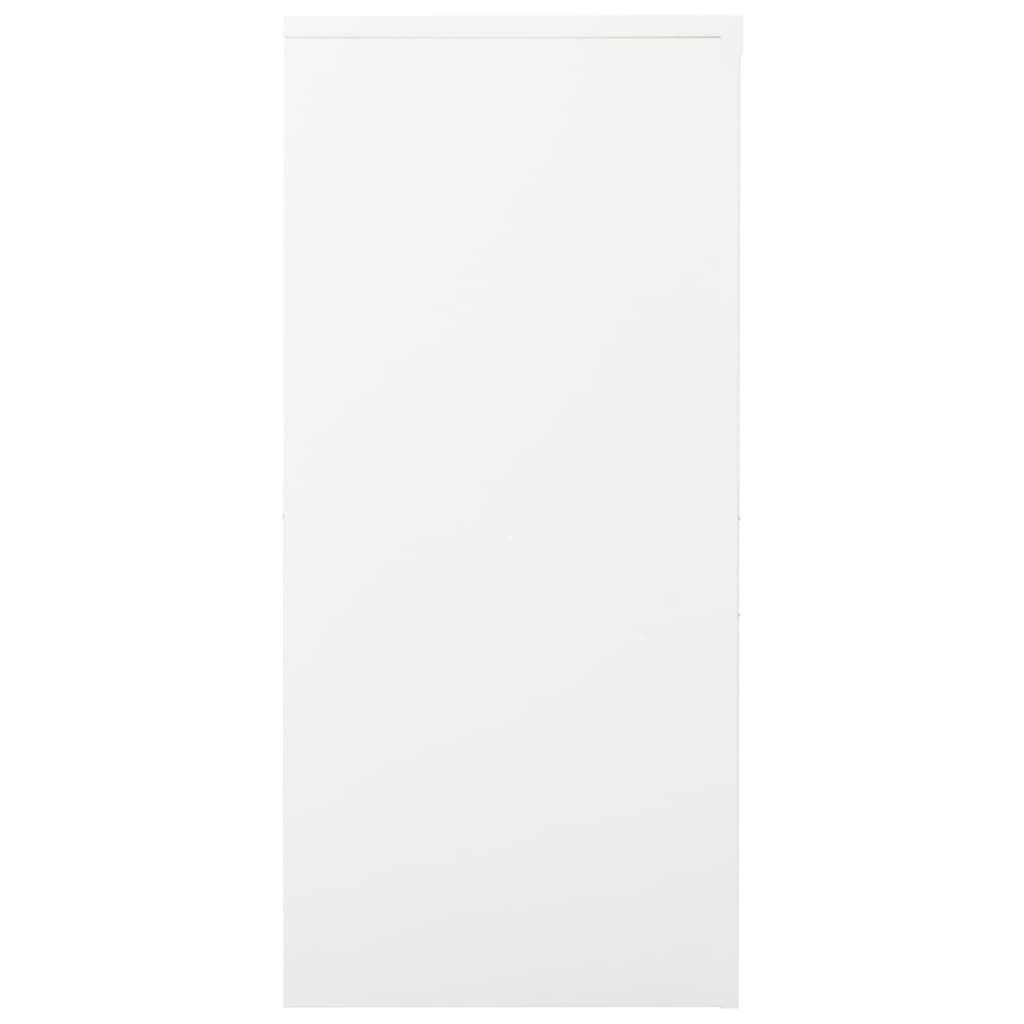 vidaXL Ντουλάπι με Συρόμενη Πόρτα Λευκό 90 x 40 x 90 εκ. Ατσάλινο