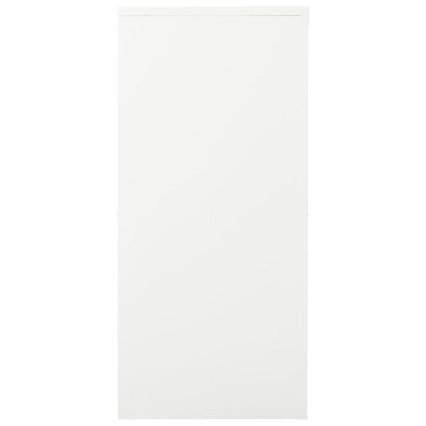 vidaXL Ντουλάπι με Συρόμενη Πόρτα Λευκό 90 x 40 x 90 εκ. Ατσάλινο