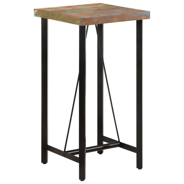 vidaXL Τραπέζι Μπαρ 55 x 55 x 107 εκ. Μασίφ Ανακυκλωμένο Ξύλο & Σίδηρο