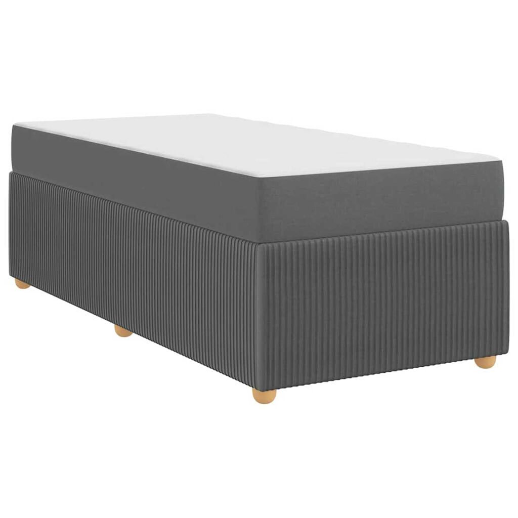 vidaXL Σκελετός Κρεβατιού Άλλο Σκούρο γκρι 100 x 200 cm ύφασμα