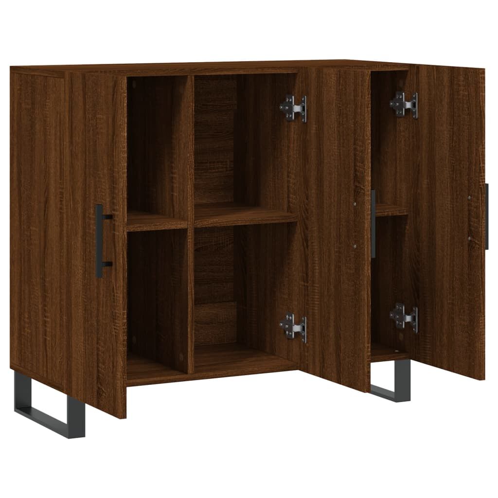 vidaXL Ντουλάπι Καφέ Δρυς 90 x 34 x 80 εκ. από Επεξεργασμένο Ξύλο