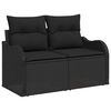 vidaXL Σετ Καναπέ Κήπου 7 pcs Μαύρο