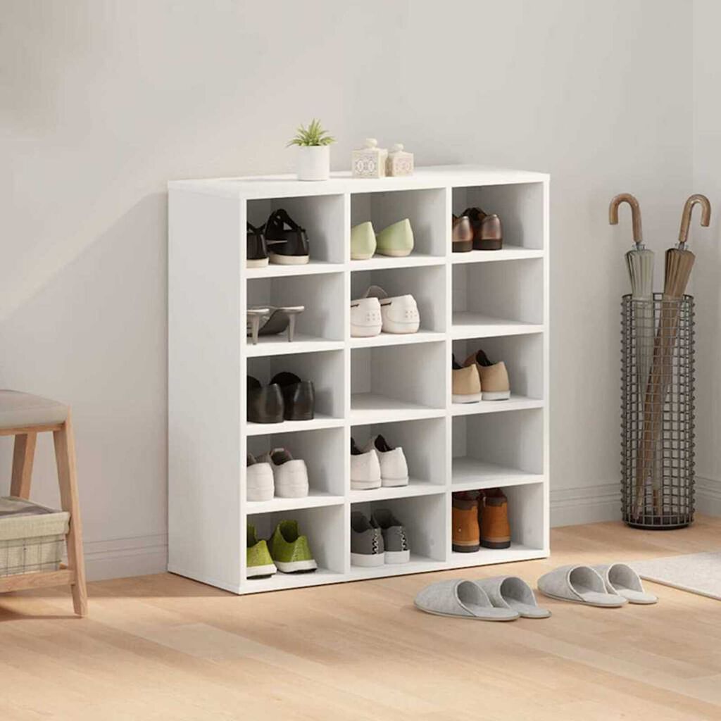vidaXL Ντουλάπα Παπουτσιών με ράφι Λευκό 77.5 x 30 x 83.5 εκ.