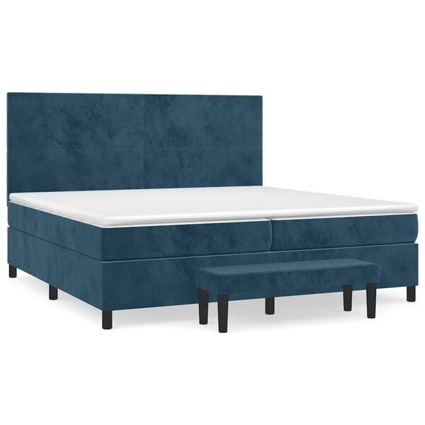 vidaXL &Kappa;&rho;&epsilon;&beta;ά&tau;&iota; Boxspring &mu;&epsilon; &Sigma;&tau;&rho;ώ&mu;&alpha; &Sigma;&kappa;&omicron;ύ&rho;&omicron; &Mu;&pi;&lambda;&epsilon; 200x200 &epsilon;&kappa;. &Beta;&epsilon;&lambda;&omicron;ύ&delta;&iota;&nu;&omicron;