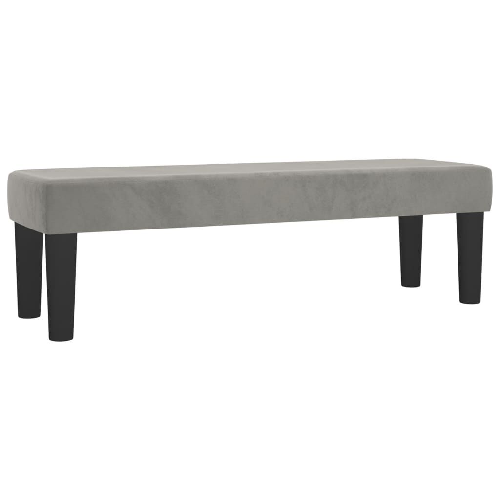 vidaXL Κρεβάτι Boxspring με Στρώμα Ανοιχτό Γκρι 140x200 εκ. Βελούδινο