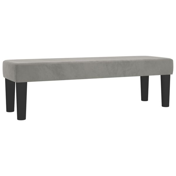 vidaXL Κρεβάτι Boxspring με Στρώμα Ανοιχτό Γκρι 140x200 εκ. Βελούδινο