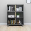 vidaXL Βιβλιοθήκη HAMAR Σκ. Γκρι 85 x 35 x 112 εκ. Μασίφ Ξύλο Πεύκου