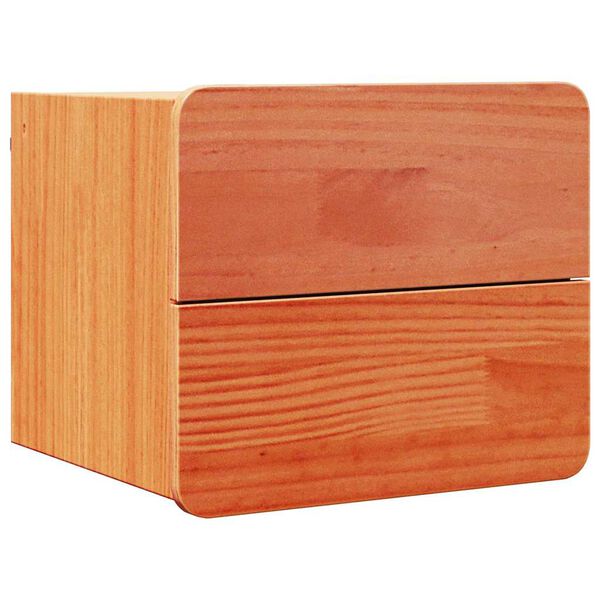 vidaXL Κομοδίνο Καφέ κεριού 39 x 34 x 33 εκ. Μασίφ ξύλο πεύκου