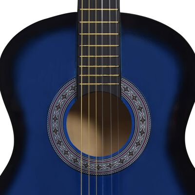 vidaXL Κλασική Κιθάρα για Αρχάριους Μπλε 3/4 36'' με Θήκη