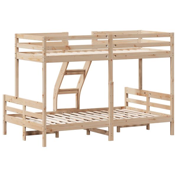 vidaXL Κουκέτα 90x200/120x200 εκ. από Μασίφ Ξύλο Πεύκου