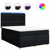 vidaXL &Kappa;&rho;&epsilon;&beta;ά&tau;&iota; Boxspring &mu;&epsilon; &Sigma;&tau;&rho;ώ&mu;&alpha; &Mu;&alpha;ύ&rho;&omicron; 140x200 &epsilon;&kappa;. &Upsilon;&phi;&alpha;&sigma;&mu;ά&tau;&iota;&nu;&omicron;