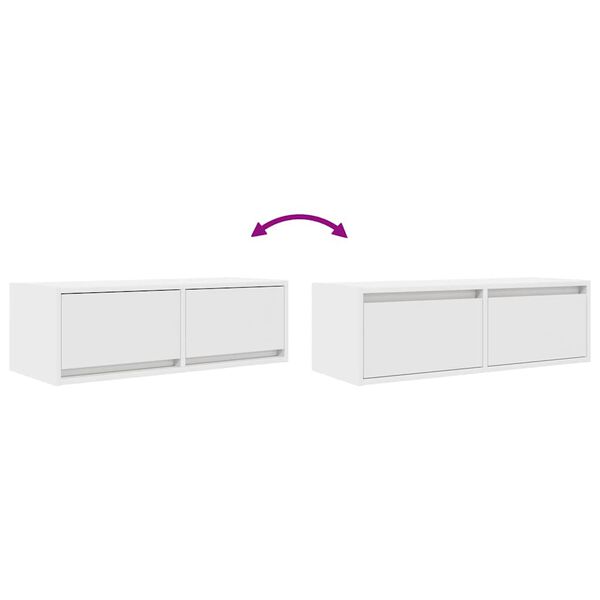 vidaXL Έπιπλο Τηλεόρασης Λευκό 80x31x25,5 εκ. Επεξεργασμένο Ξύλο