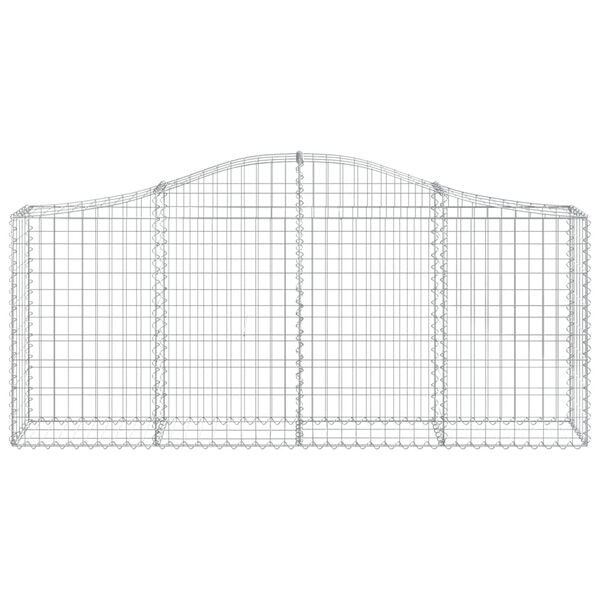 vidaXL Συρματοκιβώτια Τοξωτά 11 τεμ. 200x30x80/100 εκ. Γαλβαν. Ατσάλι