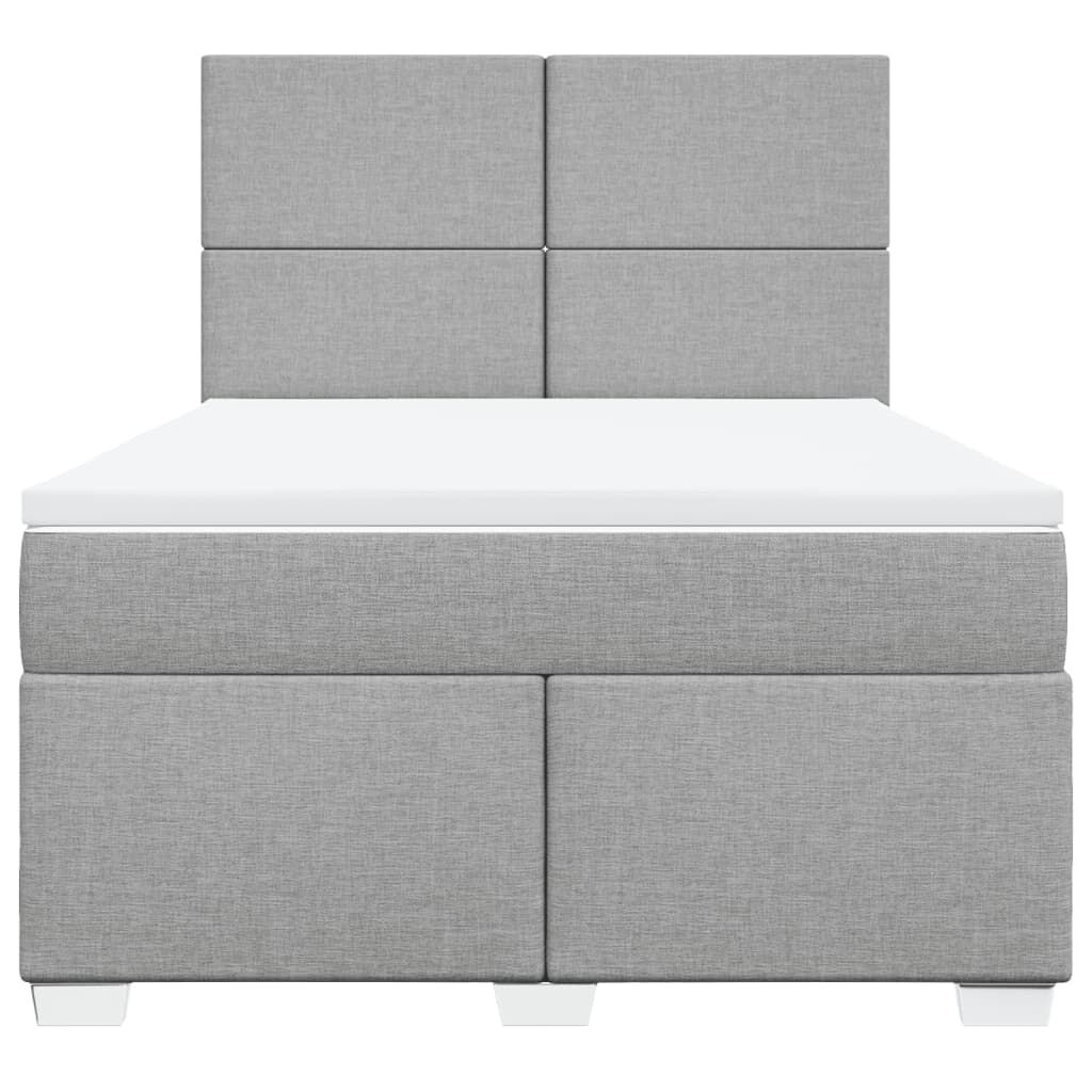 vidaXL Κρεβάτι Boxspring με Στρώμα Αν. Πράσινο 160x200εκ Υφασμάτινο