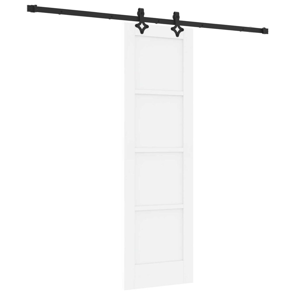 vidaXL Σετ Συρόμενης Πόρτας ORKDAL Λευκό και μαύρο 61 x 198.5 εκ.