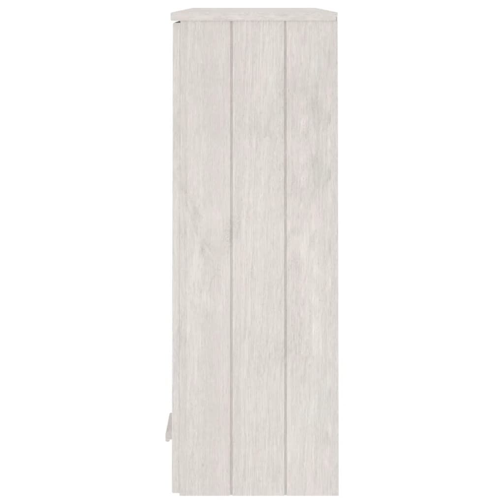 vidaXL Πάνω Μέρος Ντουλαπιού HAMAR Λευκό 85x35x100 εκ. Μασίφ Πεύκο