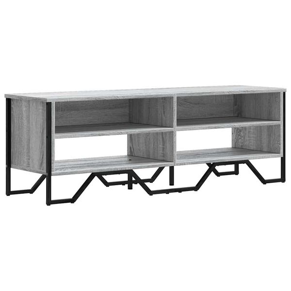 vidaXL Έπιπλο Τηλεόρασης Γκρι Sonoma 122x34x41 εκ. από Επεξεργ. Ξύλο