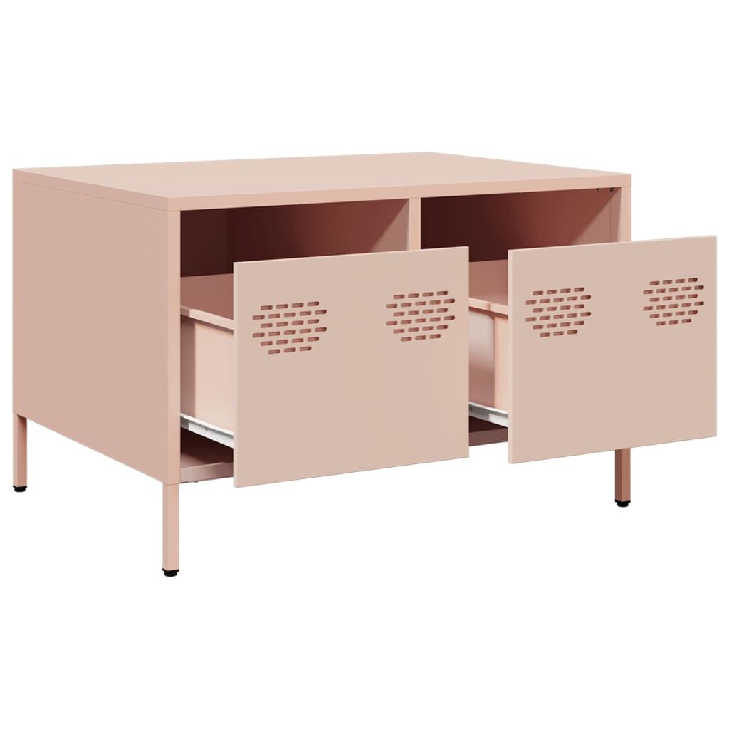 vidaXL Έπιπλο Τηλεόρασης Ροζ 68x50x43,5 εκ. Χάλυβας Ψυχρής Έλασης