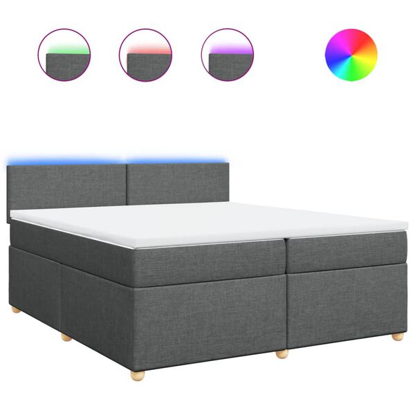 vidaXL &Kappa;&rho;&epsilon;&beta;ά&tau;&iota; Boxspring &mu;&epsilon; &Sigma;&tau;&rho;ώ&mu;&alpha; &Sigma;&kappa;&omicron;ύ&rho;&omicron; &Gamma;&kappa;&rho;&iota; 200x200 &epsilon;&kappa;. &Upsilon;&phi;&alpha;&sigma;&mu;ά&tau;&iota;&nu;&omicron;