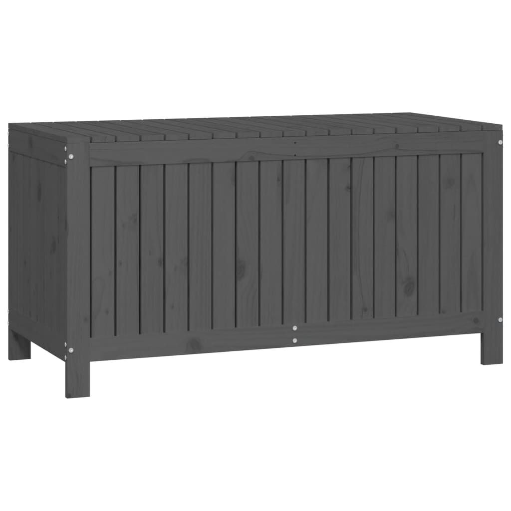 vidaXL Κουτί Αποθήκευσης Κήπου Γκρι 121x55x64 εκ από Μασίφ Ξύλο Πεύκου