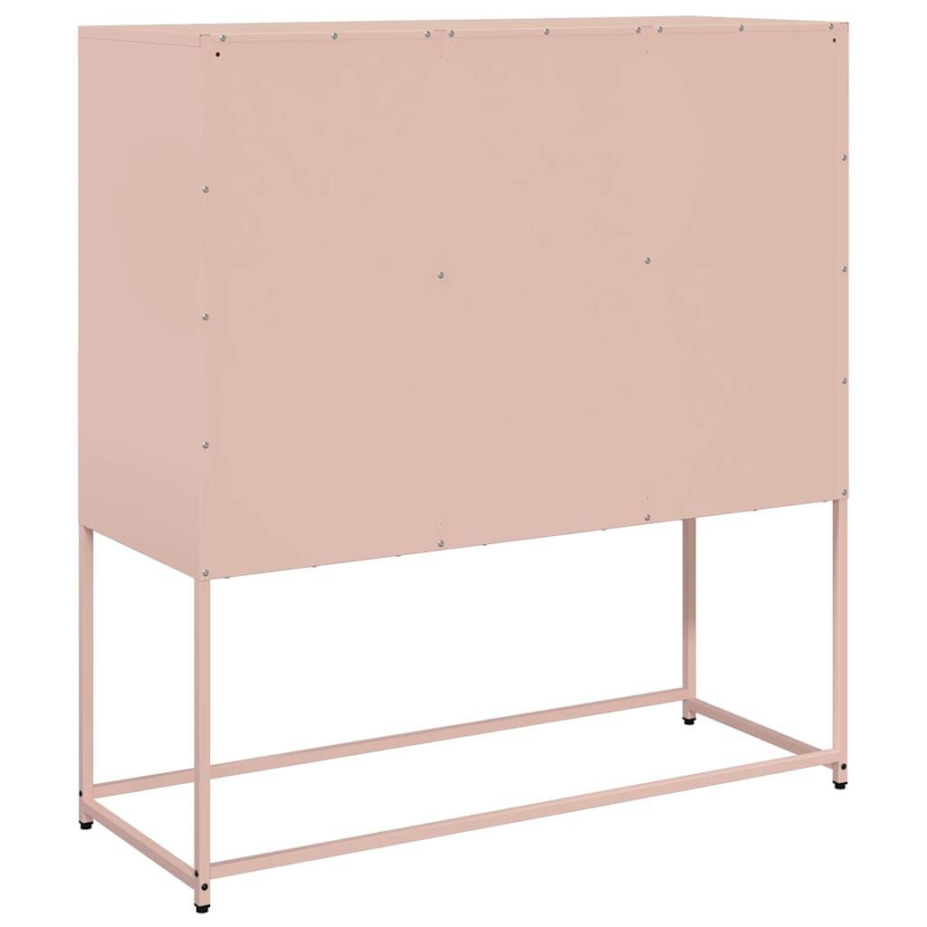 vidaXL Ντουλάπι Ροζ 100,5x39x107 εκ. από Χάλυβα Ψυχρής Έλασης