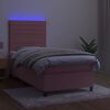 vidaXL &Kappa;&rho;&epsilon;&beta;ά&tau;&iota; Boxspring &mu;&epsilon; &Sigma;&tau;&rho;ώ&mu;&alpha; & LED &Rho;&omicron;&zeta; 90x200 &epsilon;&kappa;. &Beta;&epsilon;&lambda;&omicron;ύ&delta;&iota;&nu;&omicron;