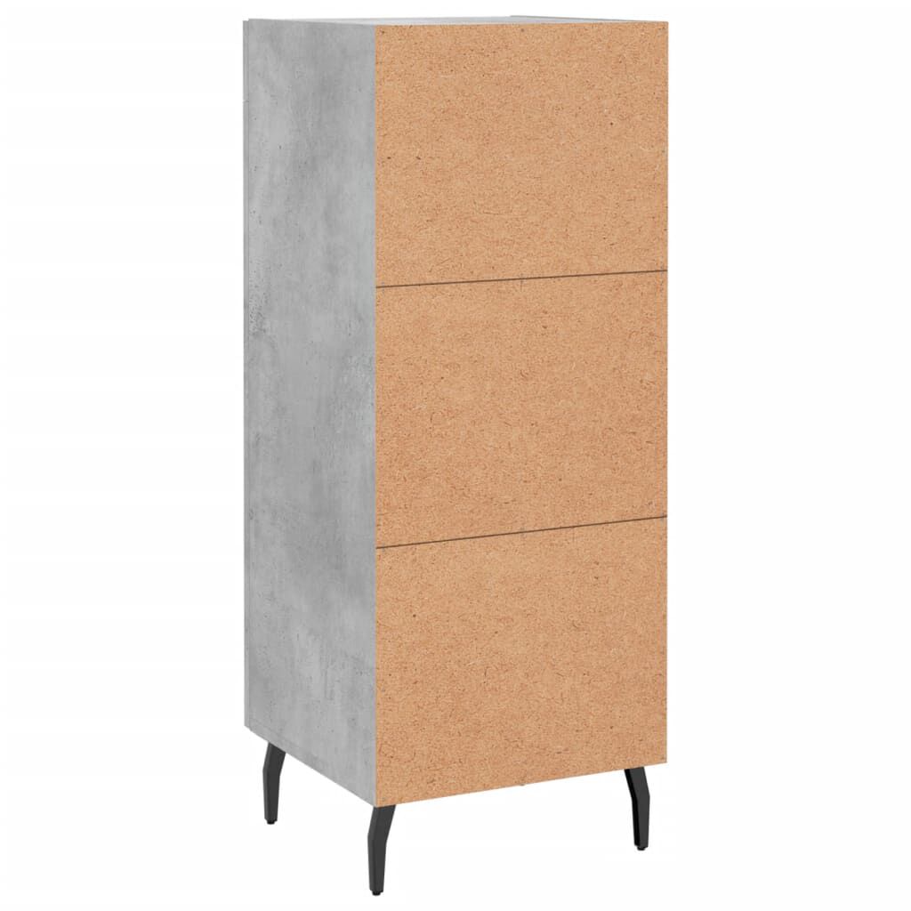 vidaXL Ντουλάπι Γκρι Σκυροδέματος 34,5x34x90 εκ. Επεξεργασμένο Ξύλο