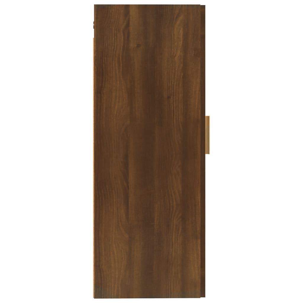 vidaXL Ντουλάπι Τοίχου Καφέ Δρυς 35x34x90 εκ. Επεξεργασμένο Ξύλο