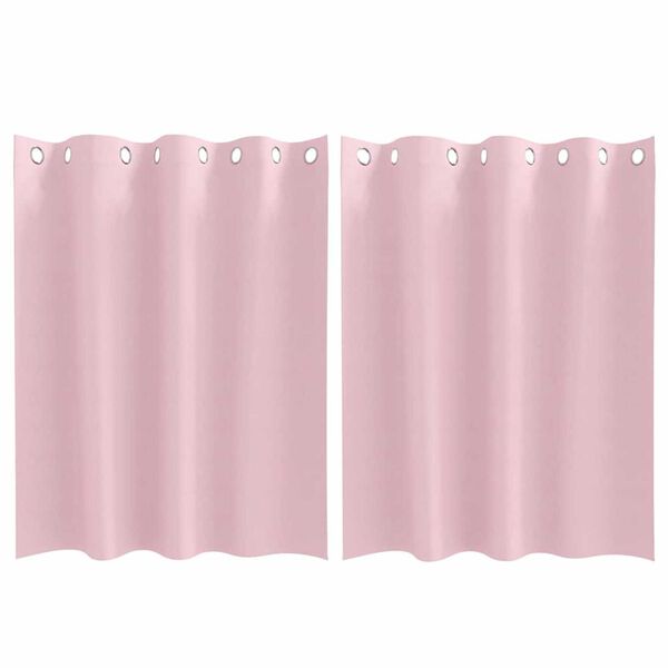 vidaXL Κουρτίνες 2 pcs Μωρουδίστικο Ροζ 140x140cm Πολυεστέρας