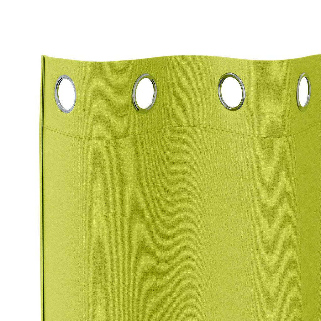 vidaXL Κουρτίνες με κουρτίνες 2 pcs Λαχανί 140 x 140 cm Πολυεστέρας