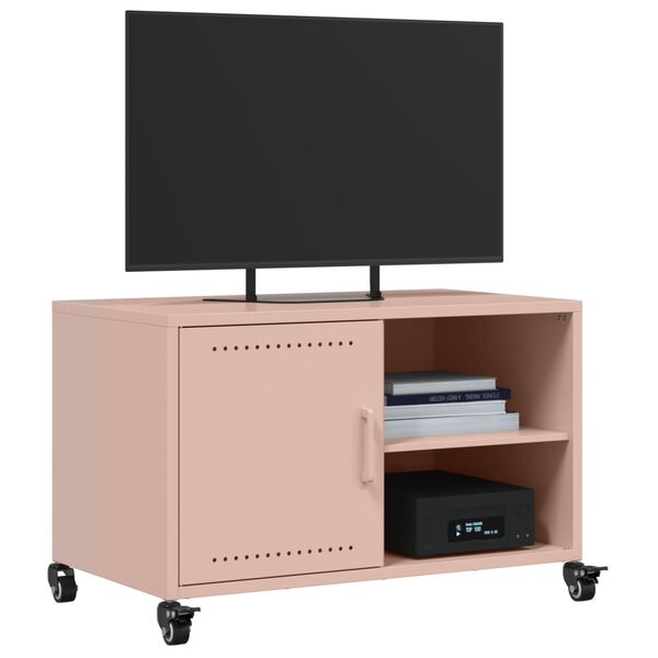 vidaXL Έπιπλο Τηλεόρασης Ροζ 68 x 39 x 43,5 εκ. Χάλυβας
