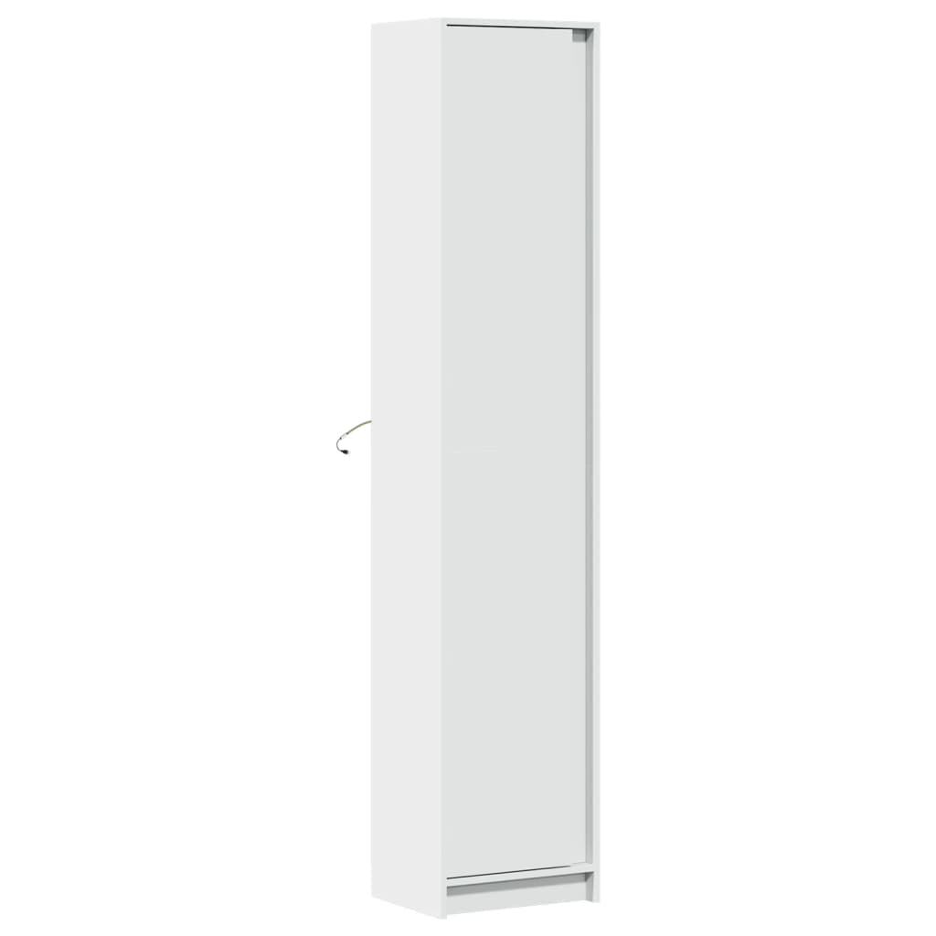 vidaXL Ντουλάπι με LED Λευκό 41,5x32,5x200 εκ. από Επεξεργασμένο Ξύλο