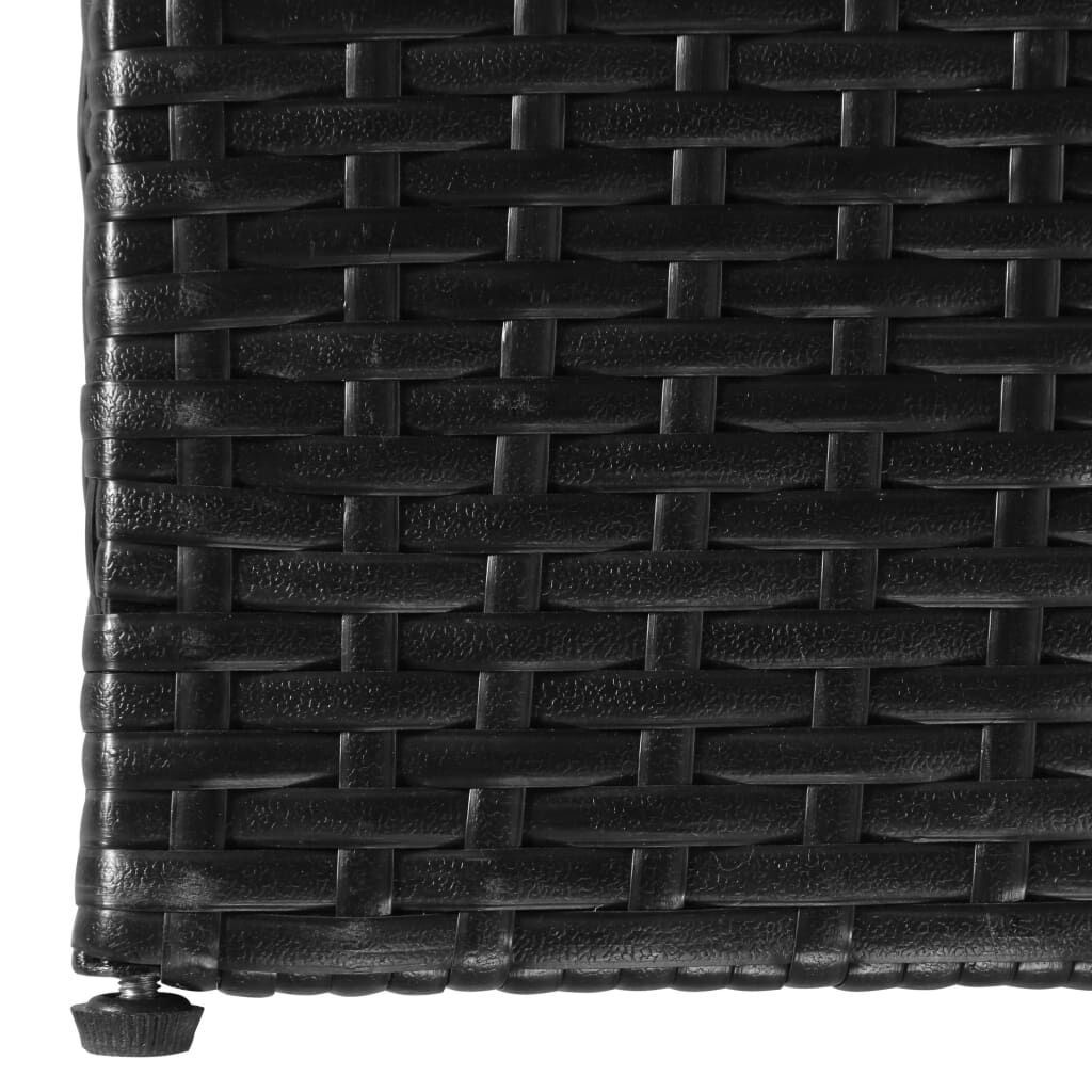 vidaXL Μπαούλο Εξωτερικού Χώρου Μαύρο 150x100x100 εκ. Συνθετικό Ρατάν