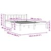 vidaXL Πλαίσιο Κρεβατιού Μαύρο 140 x 200 εκ. από Μασίφ Ξύλο Πεύκου