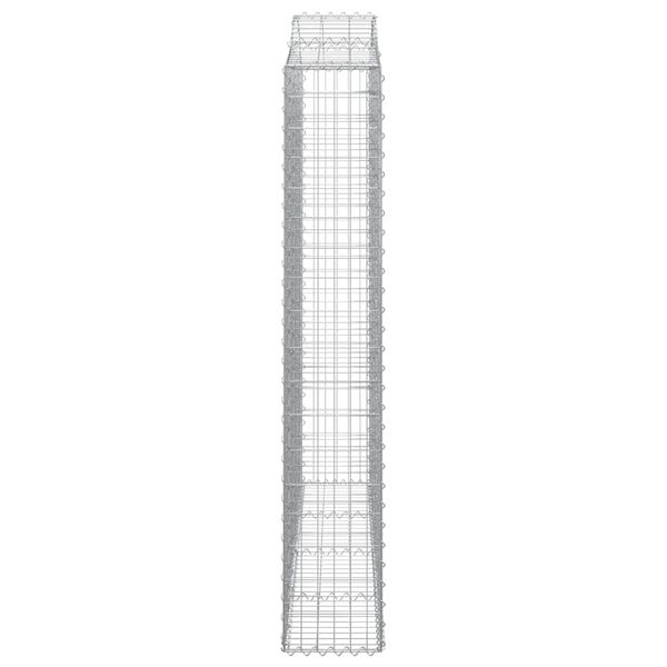 vidaXL Συρματοκιβώτιο Τοξωτό 200x30x180/200εκ. από Γαλβανισμένο Χάλυβα