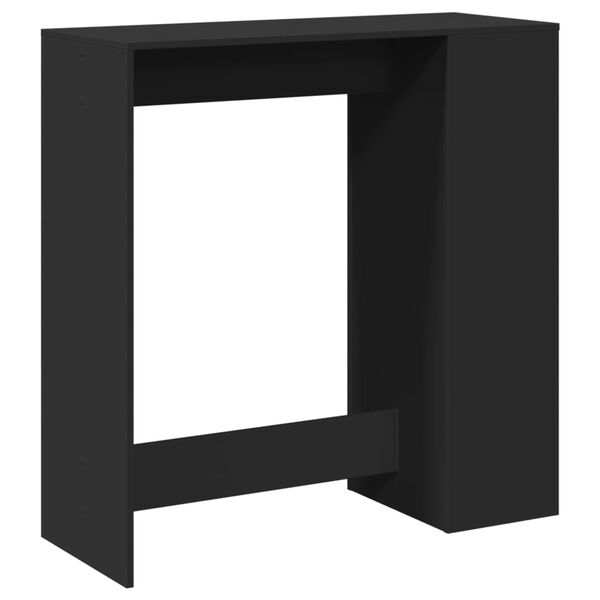 vidaXL Τραπέζι Μπαρ με Ράφια Μαύρο 101x40x103,5 εκ. Επεξεργ. Ξύλο
