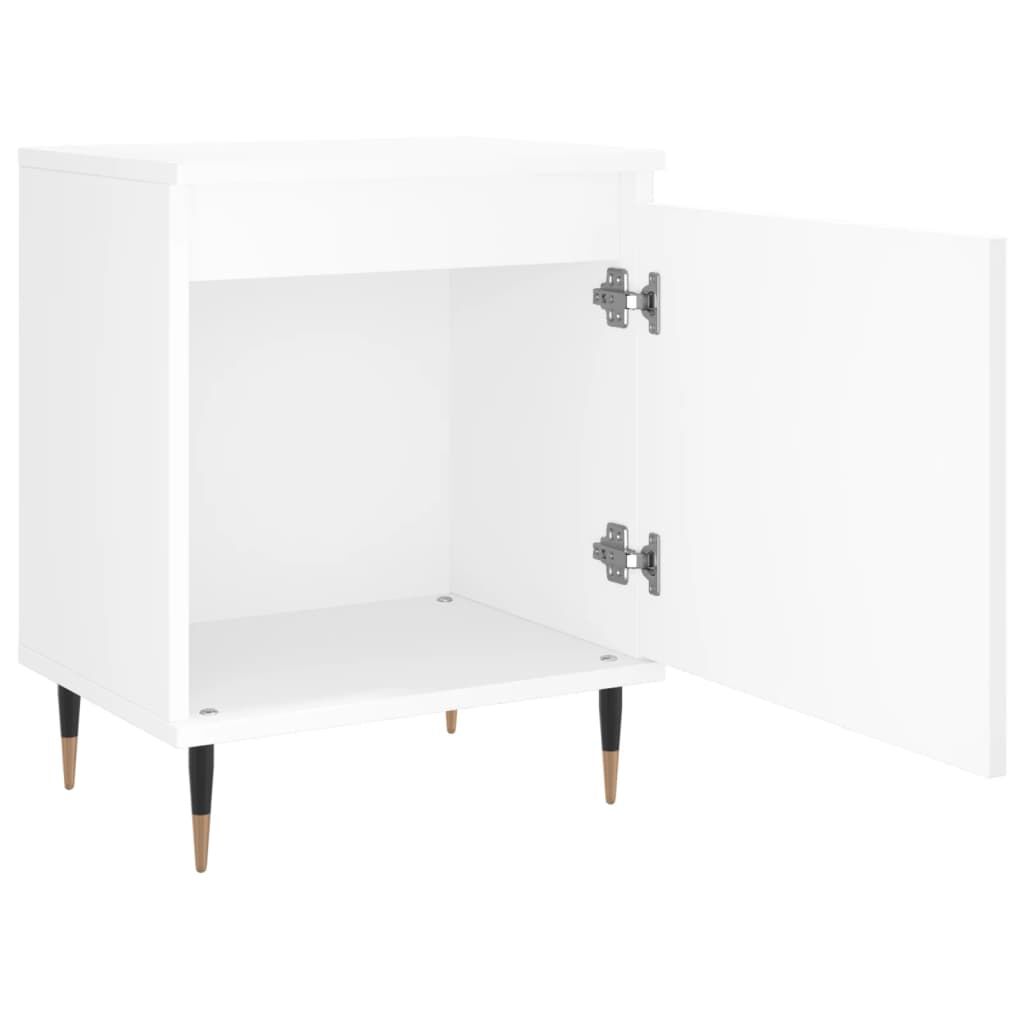 vidaXL Κομοδίνα 2 τεμ. Λευκά 40 x 30 x 50 εκ. από Επεξεργασμένο Ξύλο