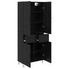 vidaXL Highboard &mu;&epsilon; &sigma;&upsilon;&rho;&tau;ά&rho;&iota; 2 pcs &Mu;&alpha;ύ&rho;&eta; &Omicron;&xi;&upsilon;ά &Mu;&eta;&chi;&alpha;&nu;&iota;&kappa;ή &xi;&upsilon;&lambda;&epsilon;ί&alpha; &kappa;&alpha;&iota; &gamma;&upsilon;&alpha;&lambda;ί